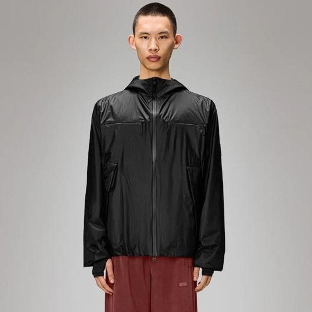 RAINS Men's Kauto Insulated Pocket Jacket Size M In Black